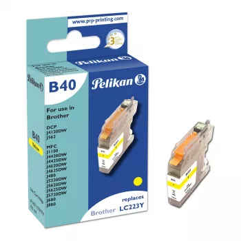 Cartuș cerneală compatibil Pelikan pentru Brother LC223Y galben