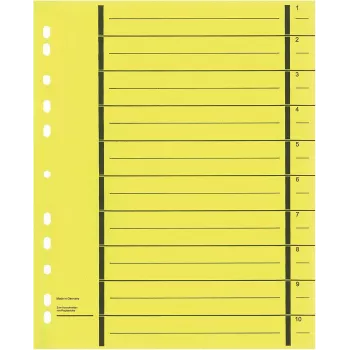 50 separatoare WEKRE, A4, 190 g/m², galben (951020850IF)