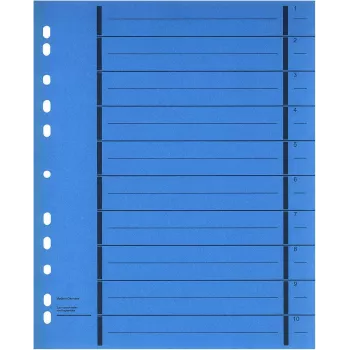 Separatoare WEKRE 50 bucăți, A4, 190 g/m², albastru (951040850IF)