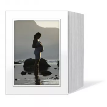 Passepartout DAIBER 13x18 cm White/Grey Line, 125 bucăți