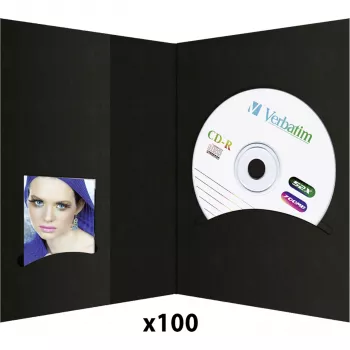 DAIBER 6613 1x100 mape cu arhivă CD, 10x15, negru
