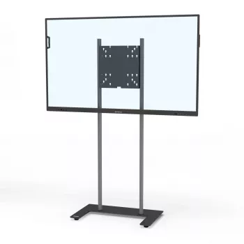 Stand de podea Kindermann Premium DS Racer pentru monitor LCD până la 70 inch - aluminiu eloxat - negru, argintiu metalic