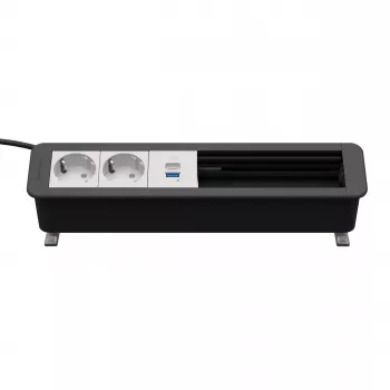 Hub de conectare pentru birou Kindermann CP Office Desk 6 module 2x Schuko 1x USB A/C