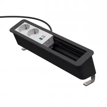 Hub de conectare pentru birou Kindermann CP Office Desk 6 module 2x Schuko 1x USB A/C