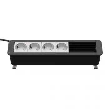 Panou de conectare pentru birou Kindermann CP Office Desk 6 căi 4 x priză (7550000304)