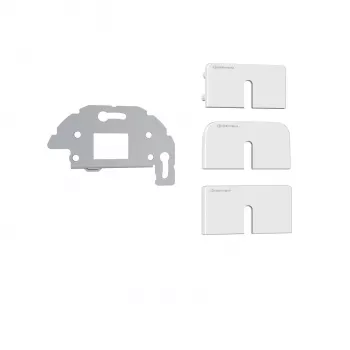Ramă de priză Kindermann Konnect Design Click alb pur RAL 9010 2 porturi Keystone
