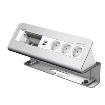 Modul de prindere pe birou Kindermann CablePort desk² cu 6 căi, 3x priză, USB (7430001163)