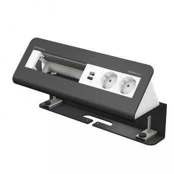 Modul de prindere pe birou Kindermann CablePort desk² cu 6 căi, 2x priză, USB