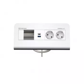 Panou de conectare pentru birou Kindermann CP desk² 80 4 sloturi 2x alimentare USB