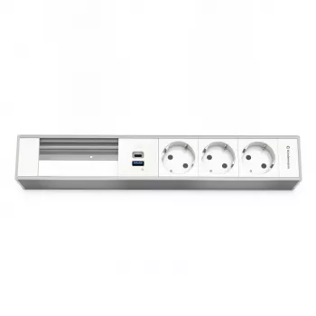 Kindermann Suport de module cu 6 module, cu 3 prize și funcție de încărcare USB (7449001333)