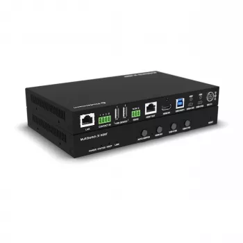 Kindermann MultiSwitch 31 HDBT 2.0 Transmițător / switch de prezentare - 3x1 USB-C & HDMI prin HDBaseT - Telnet - RS-232 - 4K UHD