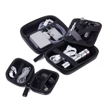 Set de gadgeturi de călătorie TROIKA ONPACK, negru (CBO60/BK)