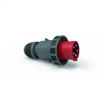 Bals Elektrotechnik CEE Industrial Plug 63A 5p 400V 6h IP67 Screw Terminal Bayonet Ring Red