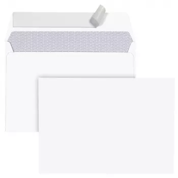 Plicuri Bong TopSTAR DIN C6 fără fereastră albe, pachet de 250