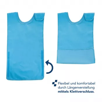 Bavetă pentru pacient First Aid Only albastră, reglabilă individual, 1 bucată