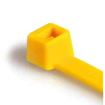 HellermannTyton T150R(H) Cable Tie, Parallel Entry, Polyamide 6.6, Yellow, 365 x 7.6 mm (116-15014)