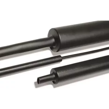 HellermannTyton 323-50750 Tub termocontractabil cu adeziv, negru, 75 mm (furnizat), 22 mm (recuperat), raport de contracție 4:1, lungime 1 m
