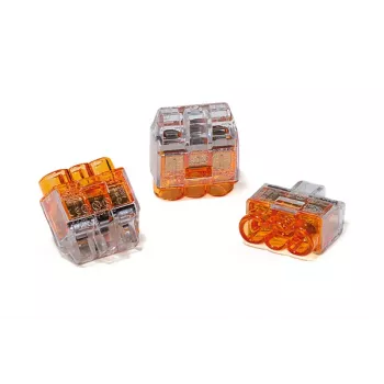 HellermannTyton HCPM-3 Conector de cablu cu împingere 3 poli transparent 1-2,5 mm² flexibil 0,5-2,5 mm² rigid
