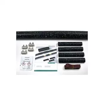 HellermannTyton LVK-C-5x6-25-PO-X-BK Heat Shrink Straight Joint Kit with Screw Connectors 380-04015, Black