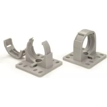 HellermannTyton CTCC-IWS17-MB43-PA66/6HIRHS-GY Suport tub ondulat, bază adezivă, 17mm, gri