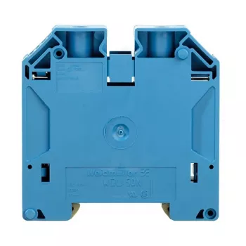 Bornă de trecere Weidmüller WDU 50N albastră, 50 mm², conexiune cu șurub