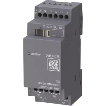 Modul de extensie digital Siemens LOGO! DM8 6ED1055-1MB00-0BA3 4DI/4DO releu 12/24V DC