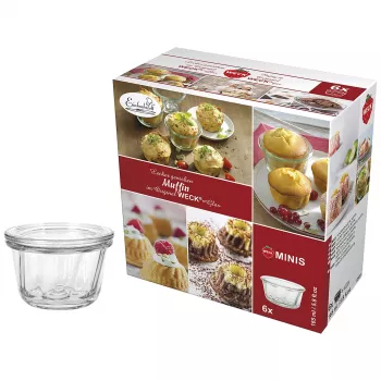 Borcan WECK cu margine rotundă Muffin 165ml set de 6