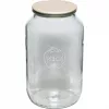 WECK borcan cu margine rotundă 3L cu capac din lemn
