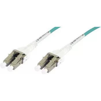 Cablu patch din fibră optică Synergy21 15m LC-LC OM3 duplex, 50/125µm, albastru/alb