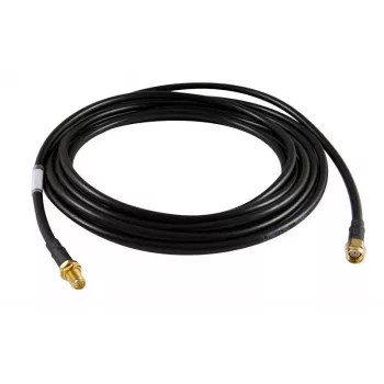 Cablu coaxial de antenă ALLNET ANT-CAB-RSMA-M-RSMA-F-100 LMR-195, conector R-SMA tată la R-SMA mamă, 200 cm, negru