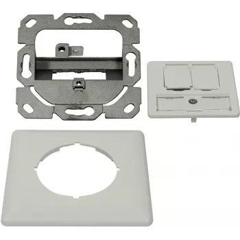 Synergy 21 Suport modul Keystone cutie îngropată pentru 2x modul TP, alb pur, compatibil ca design cu UAE (S216359)
