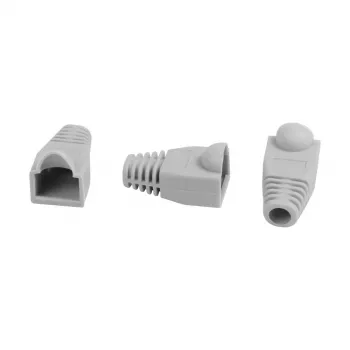 Synergy21 Conector RJ45 Cat.6A S-UTP, ecranat, gri, pachet de 100, diametru exterior 6,5 mm (S215675)