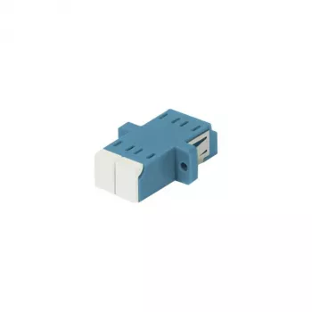 Cuplaj fibră optică SYNERGY21 LC/LC single-mode OS2 9/125µm duplex albastru PVC manșon ceramic flanșă cu clapetă de protecție laser pe o parte