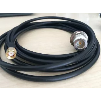 ALLNET ANT-CAB-RSMA-N-F-300-P Cablu coaxial LMR-195, R-SMA tată la N-Type mamă, 3 m, negru