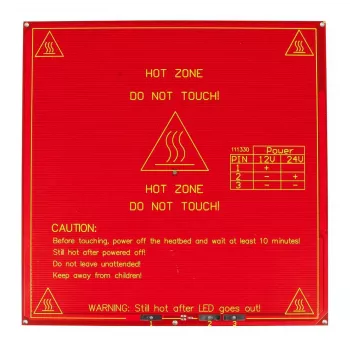 ALLNET 4duino Pat de încălzire pentru imprimantă 3D pătrat 215mm 12V/24V RepRap Mendel (ALL_KS_hotbed_square)