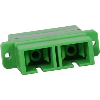 Cuplor fibră optică SC/APC mamă la SC/APC mamă monomod Duplex OS2 9/125µm PVC verde SYNERGY21