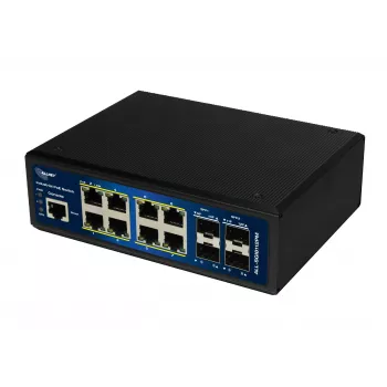 Switch industrial ALLNET ALL-SGI8112PM-BT Full Managed Layer2+ Gigabit Ethernet PoE++, 12 porturi, 8x PoE++ (buget 240W)