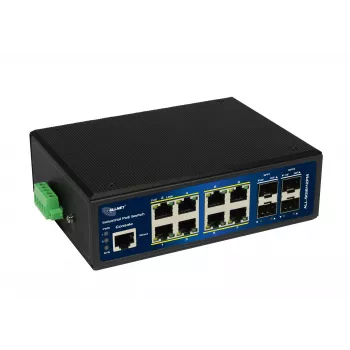 Switch industrial ALLNET ALL-SGI8112PM-BT Full Managed Layer2+ Gigabit Ethernet PoE++, 12 porturi, 8x PoE++ (buget 240W)