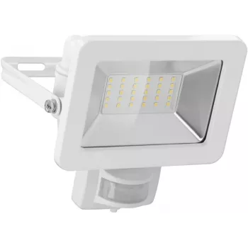 Proiector LED de exterior Goobay 30 W cu senzor de mișcare, 2400 lm, 4000 K, IP65, senzor PIR, montaj pe perete, cablu 0,5 m