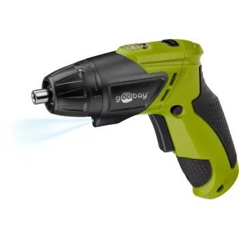 Șurubelniță mini cu acumulator Goobay 3,6 V cu lumină LED, timp de lucru maxim 45 minute