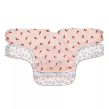 Set bavete cu mâneci lungi Lassig Little Forest Bunny 6m+