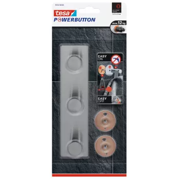 Bară cu cârlige Tesa Powerbutton Classic oțel inoxidabil (59334-00000-01)
