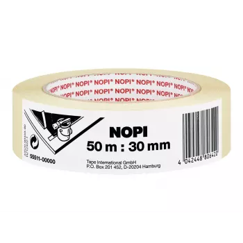 Bandă de mascare de precizie Tesa NOPI 50m x 30mm galben/crem