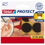 Tampoane din pâslă Tesa Protect - rotunde - maro - 26 mm - 9 bucăți