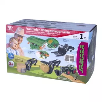 Jamara Front Loader with Fork & 4 Hay Bales for RC Tractor (423286)