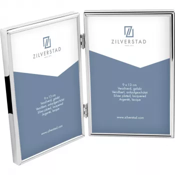 Zilverstad Sweet Memory Ramă foto dublă metalică lucioasă 2x13x18 Argintie