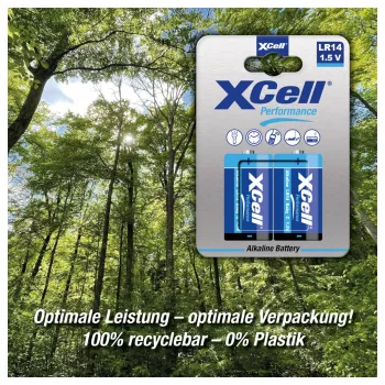 XCell Performance Baterie alcalină LR14 Baby C 2 bucăți - 1,5 V - nereîncărcabilă