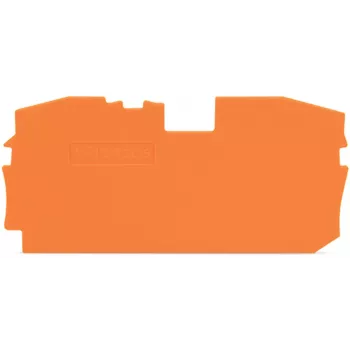 WAGO 2016-1292 End Plate for TOPJOB S Terminal Blocks, Orange, 1 mm Thickness, 73 mm Height, 36.5 mm Depth, 2.44 g