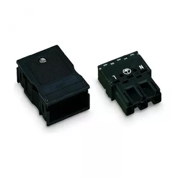 WAGO 770-113 conector tată drept, 2 poli, 250 V, negru, WINSTA MINI