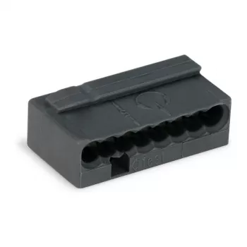 WAGO 243-208 PUSH WIRE® Connector, gri, 6 A, 100 V, 2 conductoare, 0,5-1,5 mm²